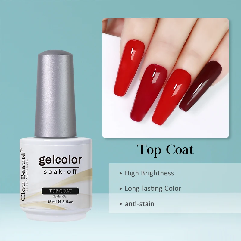 Clou Beaute Gel Nagellak Neon Bruin Koningsblauw Rood Groen Pastal Naakt Nail Art Vernissen Gel Lak Top Coat UV Gel Nail