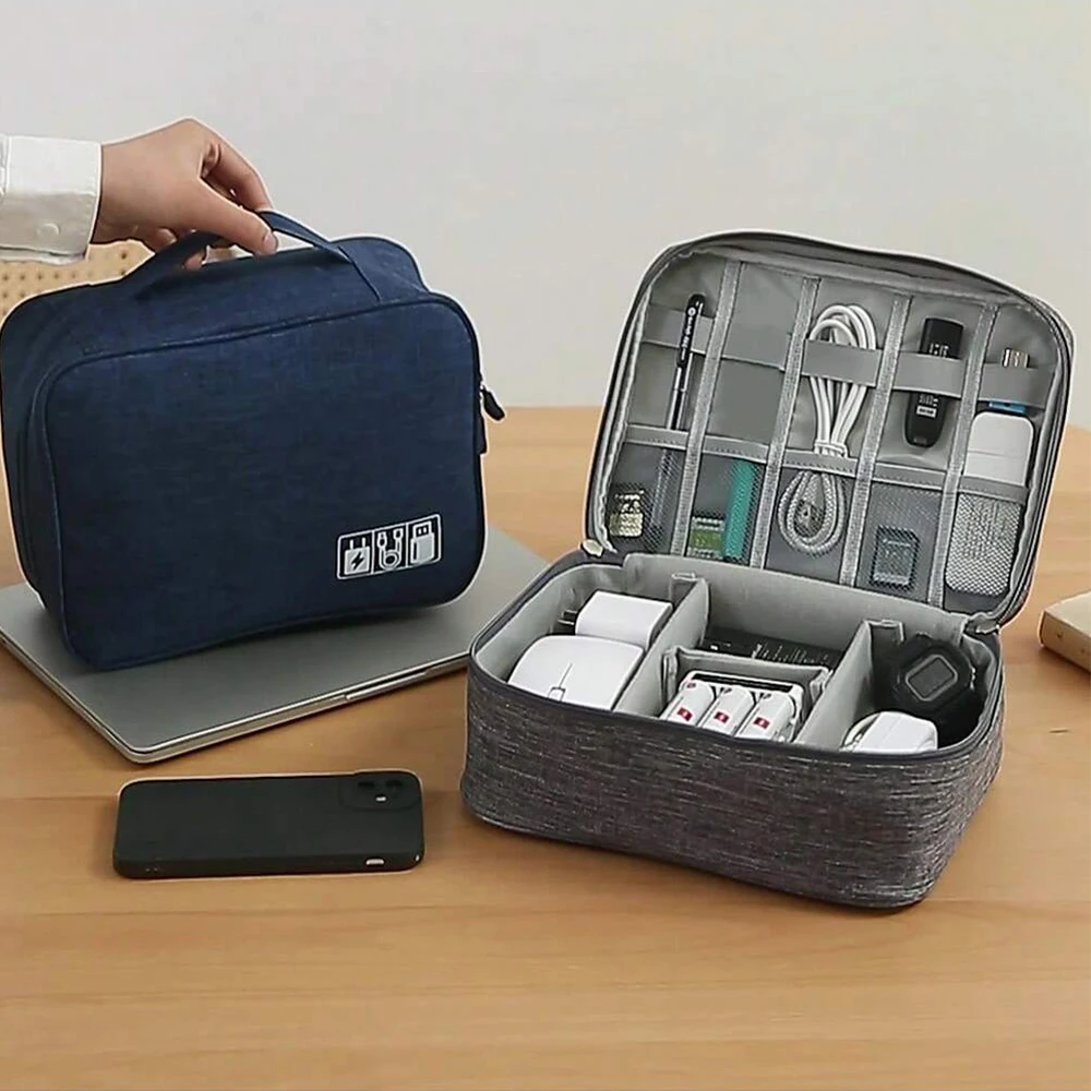 Travel Electronic Digital Storage Bag, Multifunctional High-capacity Earphones, Data Cable Protective Case, Dust Bag-ll