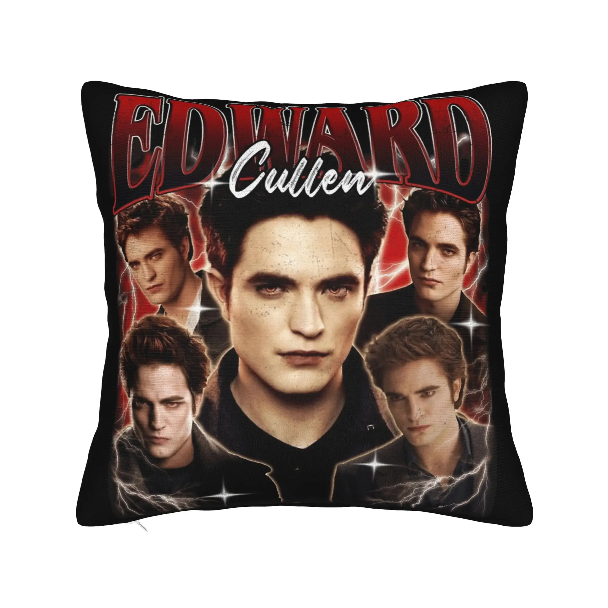 Edward Cullen Vintage 90s Twilight Pillowcase Printed Cushion Cover Decoration  Pillow Case Cover Bedroom Square