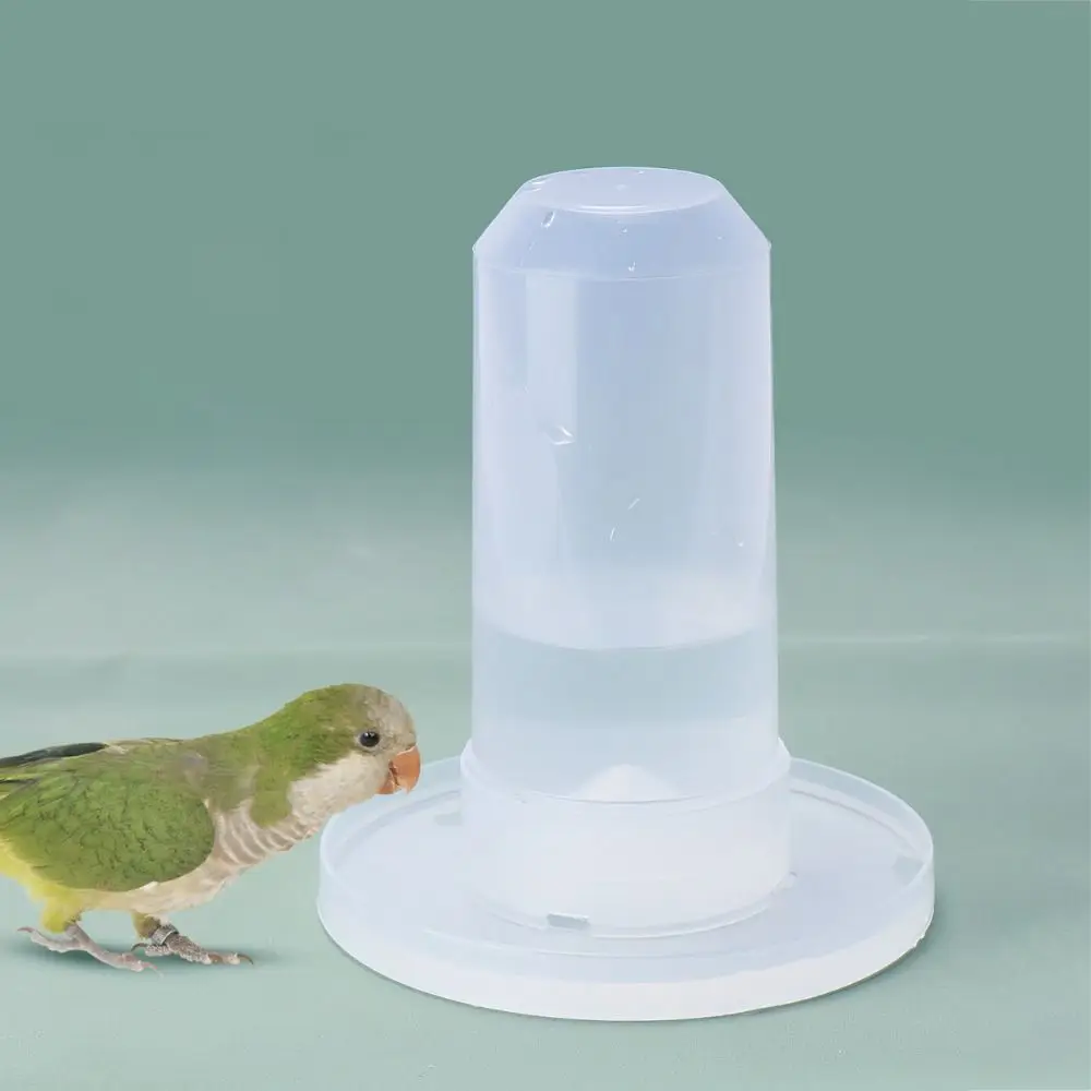 Automatic Bird Drinking Fountain Transparent Plastic Pigeon Feeder Removable Chicken Food Containter
