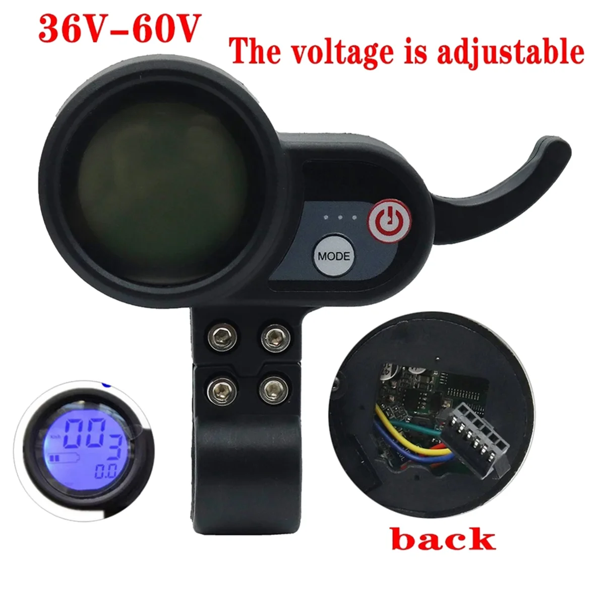 60V 50a Borstelloze Controller Dual Motor + 36V-60V Lcd-Display Dashboard Voor Elektrische Scooter E Fiets Accessoires