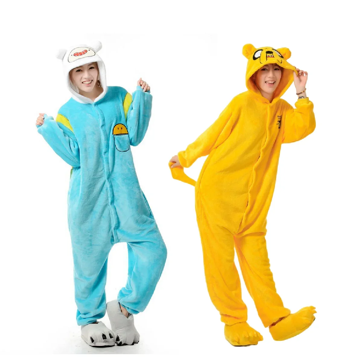 Adult Flannel Cosplay Anime Adventure Costume Onesies Dog Pajamas Animal Halloween Carnival Dress Up Party Jumpsuits Pyjamas