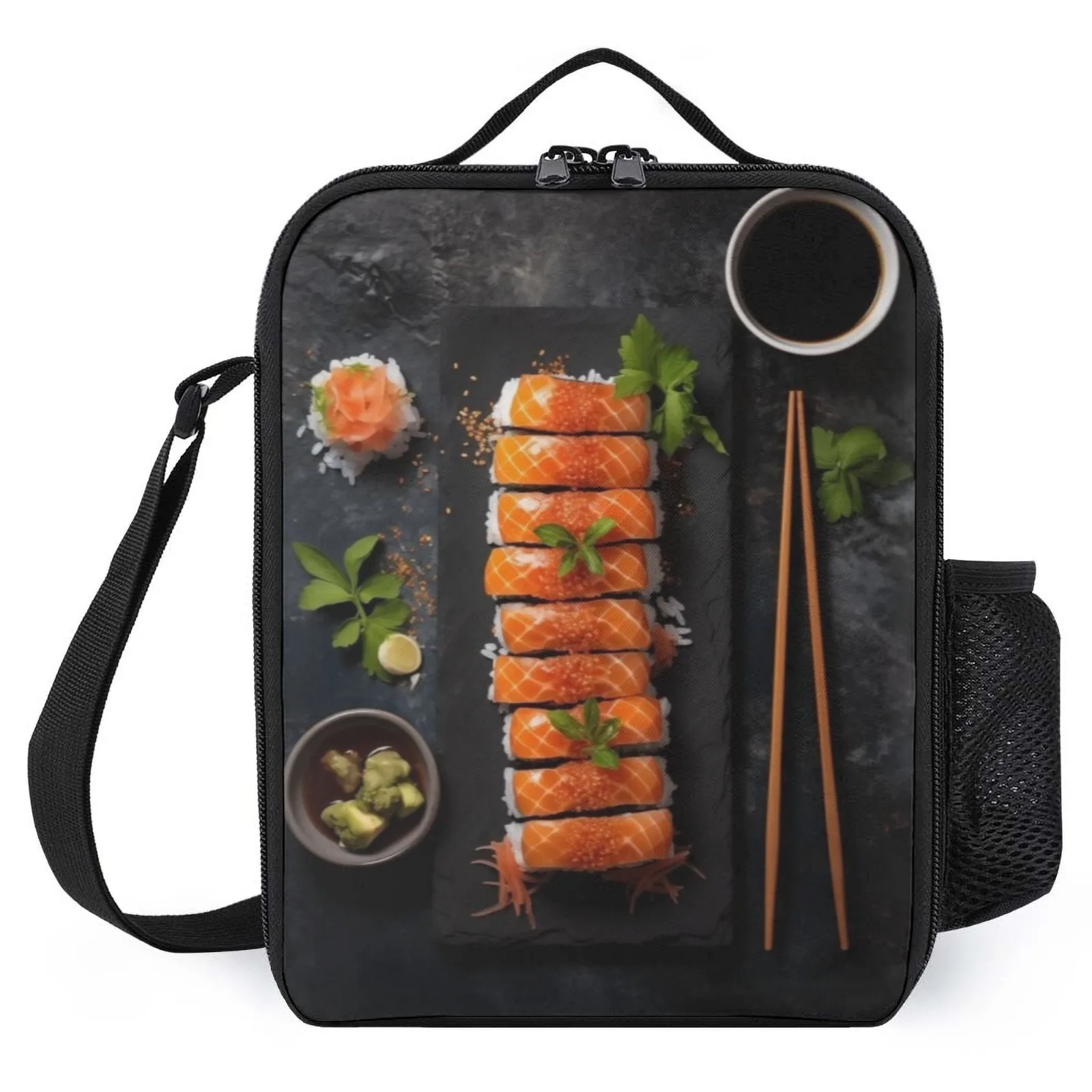 

Salmon Sushi Bolsa Printed Lunch Bag With Cooler Kid'S Lunch Box Insulation Lunch Box Bag