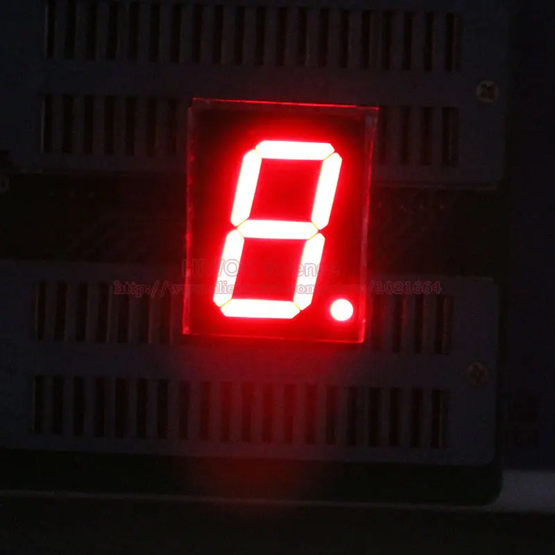 (10pcs/lot) 10 Pins 8011AR 0.8 Inch 1 Bit Digit 7 Segment Red LED Display Share Common Cathode Digital Display