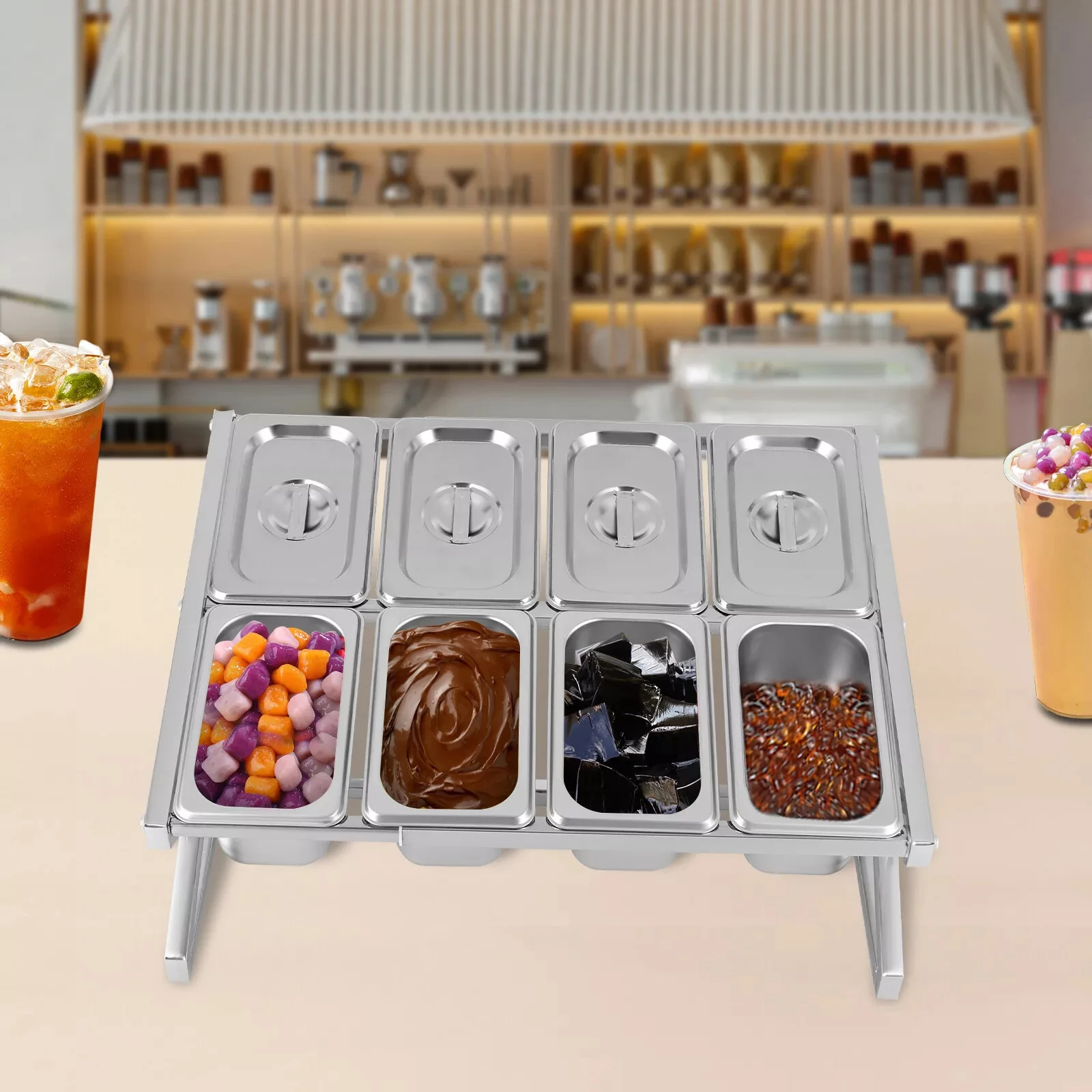 

8-поночная полка для специй — кухонная полка для хранения и держатель для специй из нержавеющей стали