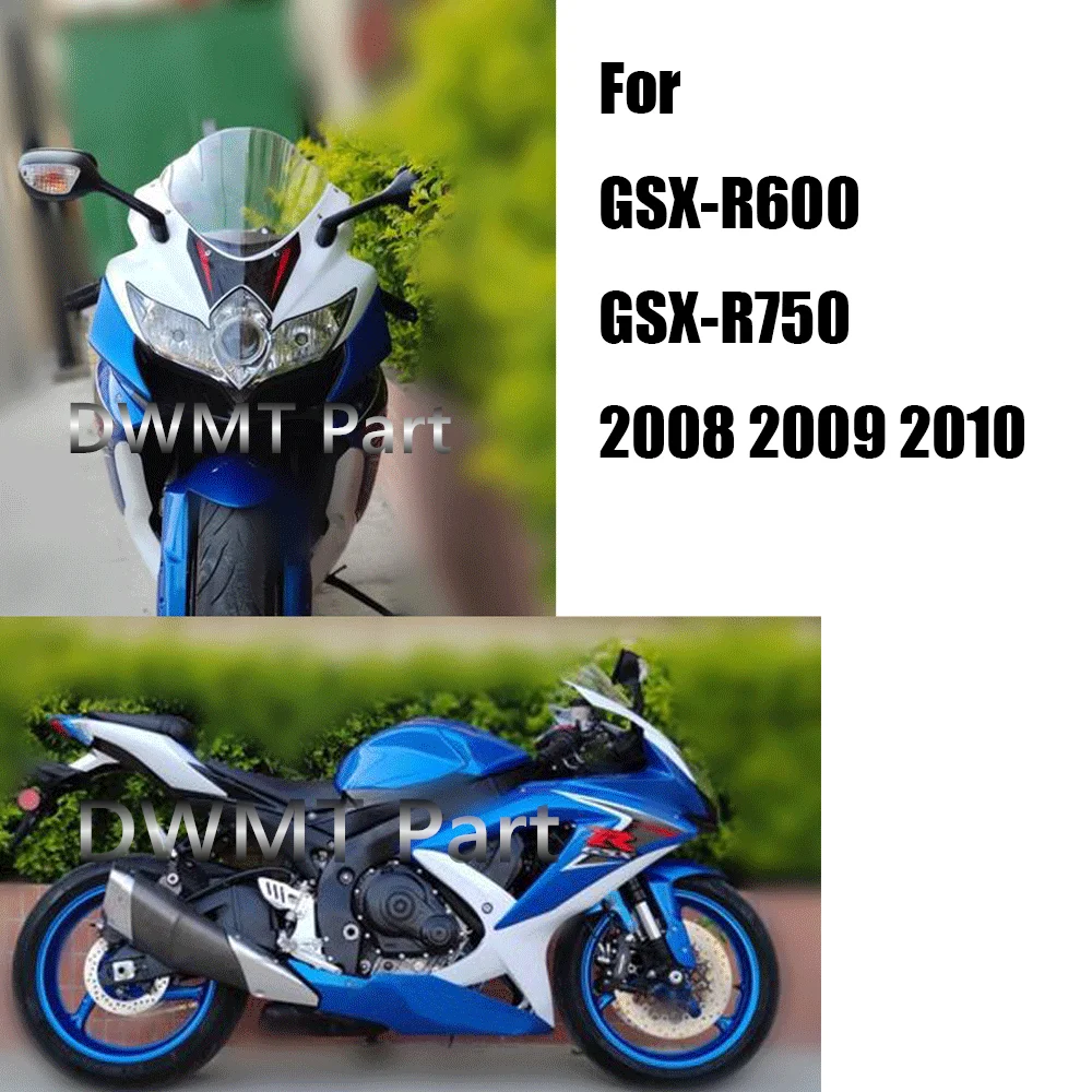 Plastic Fuel Tank Cover For Suzuki GSX-R600 GSX-R750 GSXR600 GSXR750 K8 2008 2009 2010 Gas Tank Fairing Cover Protector Panel