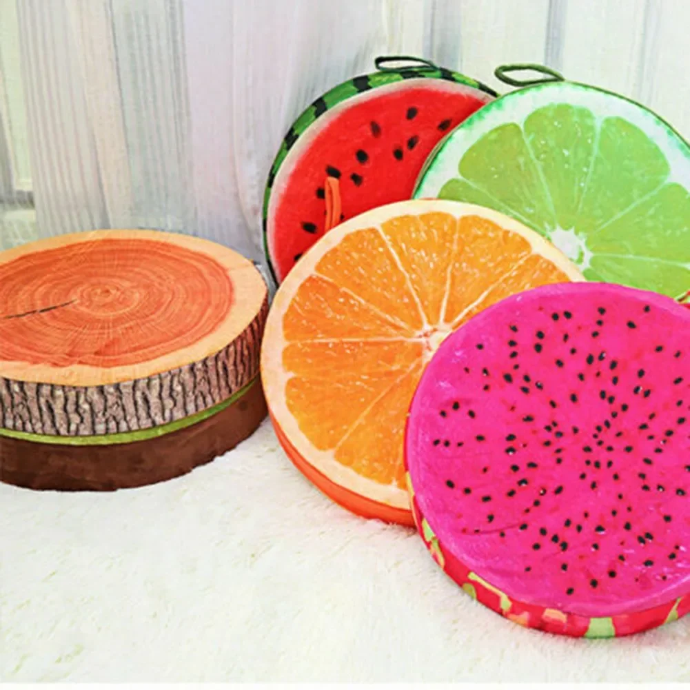 Plush Toy Creative Cute Fruit Cushion Pillow Watermelon Cushion 33cm Order Note Separate Packaging Fabric Weight May Vary