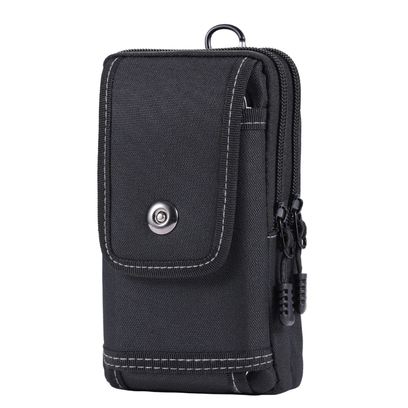 Durable Belt Bag Men Phone  with Magnetic Closure for Camping Hiking Gardening and Outdoor Activities