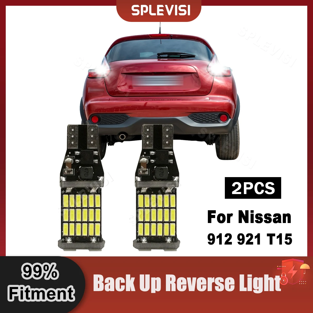 2X LED Back Up Reverse Lamp 921 912 T15 Reverse Light Accessories For Nissan Juke  2011-2016 2011 2012 2013 2014 2015 2016