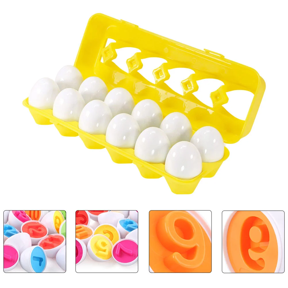 

Egg Carton Toys Chemical-free Number Sorter Shape Polished Plastic Kids Gift