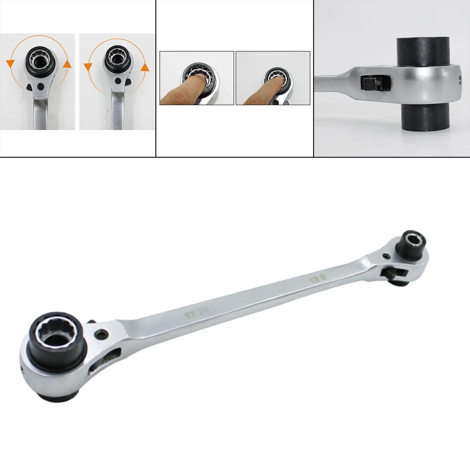 Doppelkopf-Ratschenschlüssel, 72 Ratschenringe, Handwerkzeuge