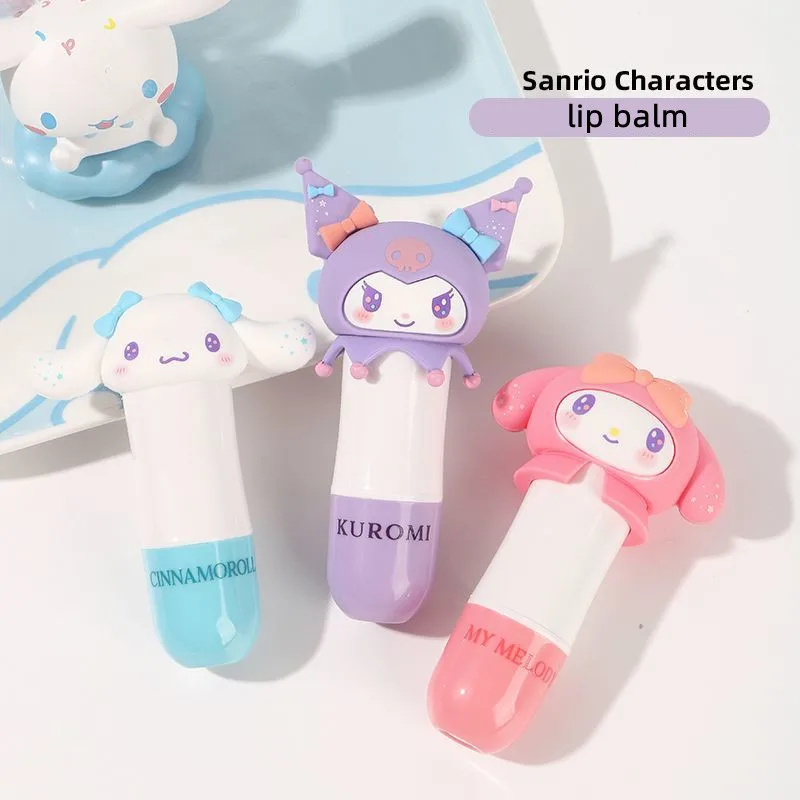 Lip Balm Cinnamoroll Moisturize Soft Kuromi Hydrating Lipstick Lippie Kawaii Child Portable Life Supplies Cosmetic Festival Gift