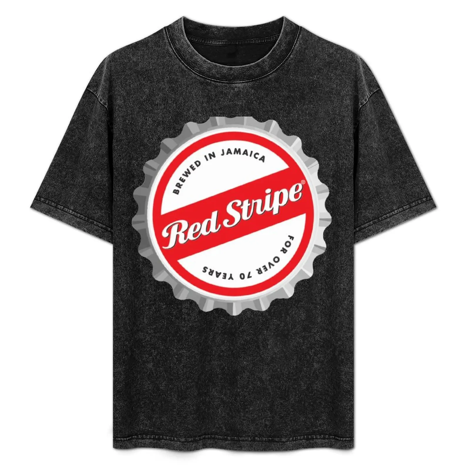 

Red Stripe Bottle Cap T-Shirt Comfort Stretch Tee Shirt