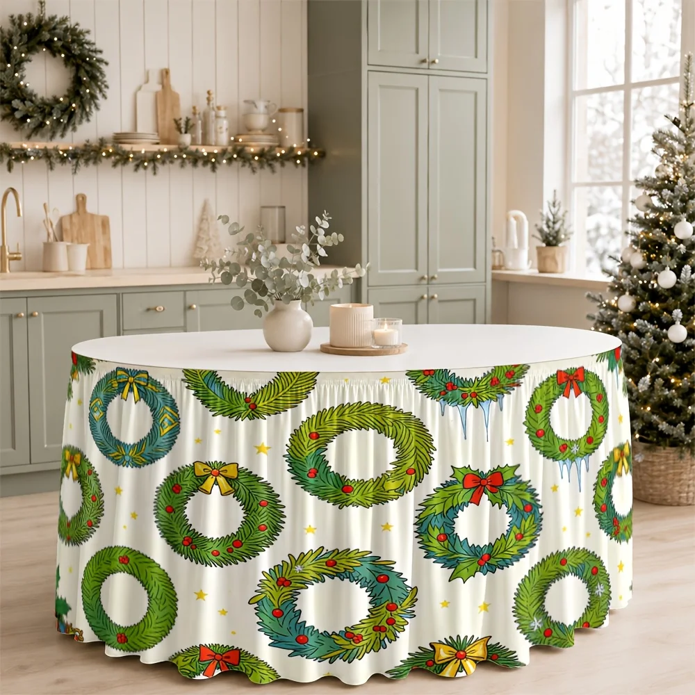 1 piece of garland tablecloth - Elegant rectangular design, suitable for weddings, baby showers, birthdays
