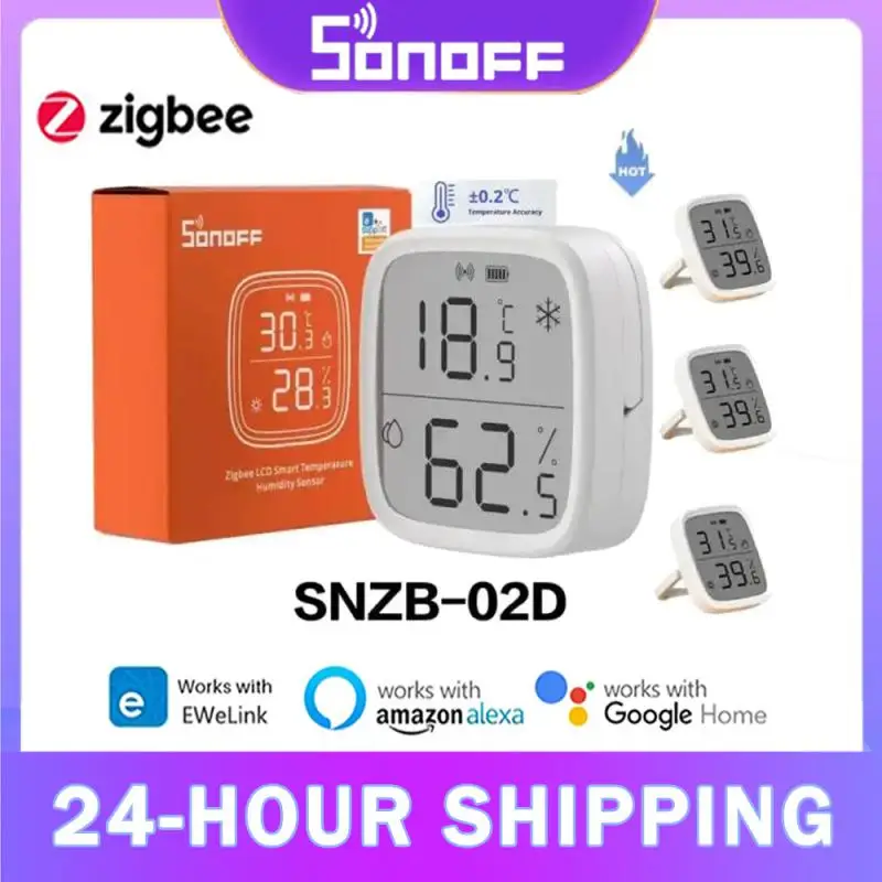 SONOFF SNZB-02D/SNZB-02P Zigbee Smart Temperature Humidity Sensor For ZBBrige-P Via EWeLink Alexa Google Home Assistant Alice