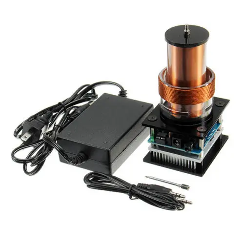 AC 100-240V High Power Music Tesla Coil Plasma Speaker + Adapter plug and play