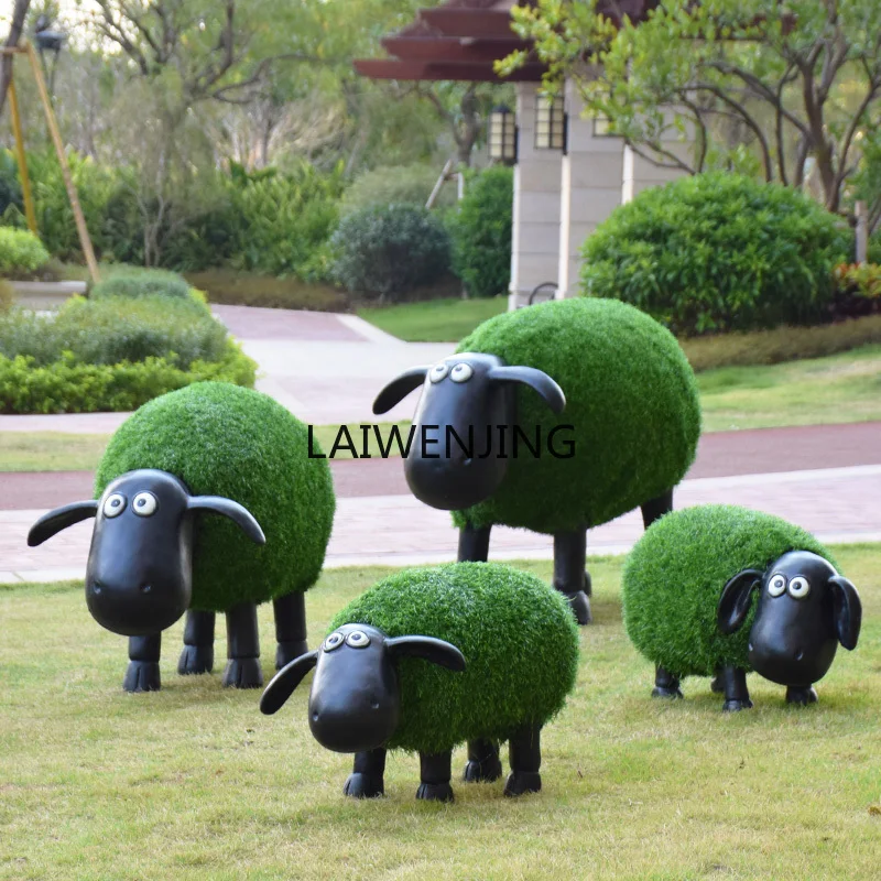 

HLZ garden simulation turf goat ornament park sales department courtyard decoration