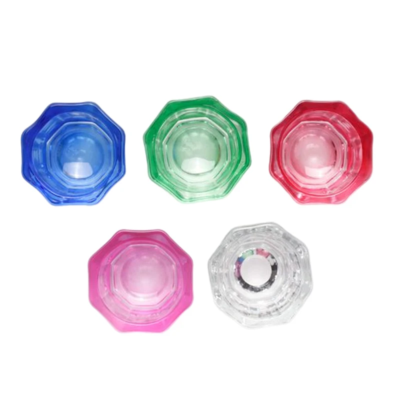 Crystal Glass Acrylic Acrylic Powder Liquid Nail Cup Dappen Dish Lid Bowl Cup Holder Equipment Nail Tools