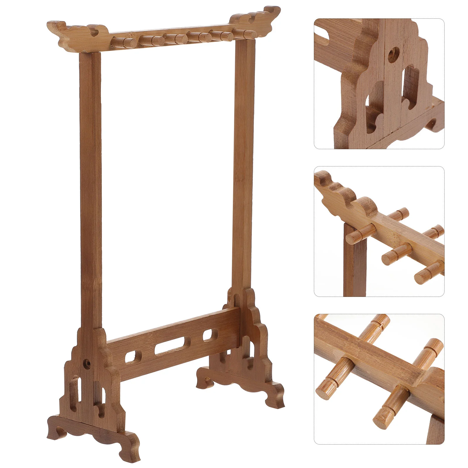 Portaspazzole in legno Desktop Decor Ink forniture per ufficio Hanging Rack Storage