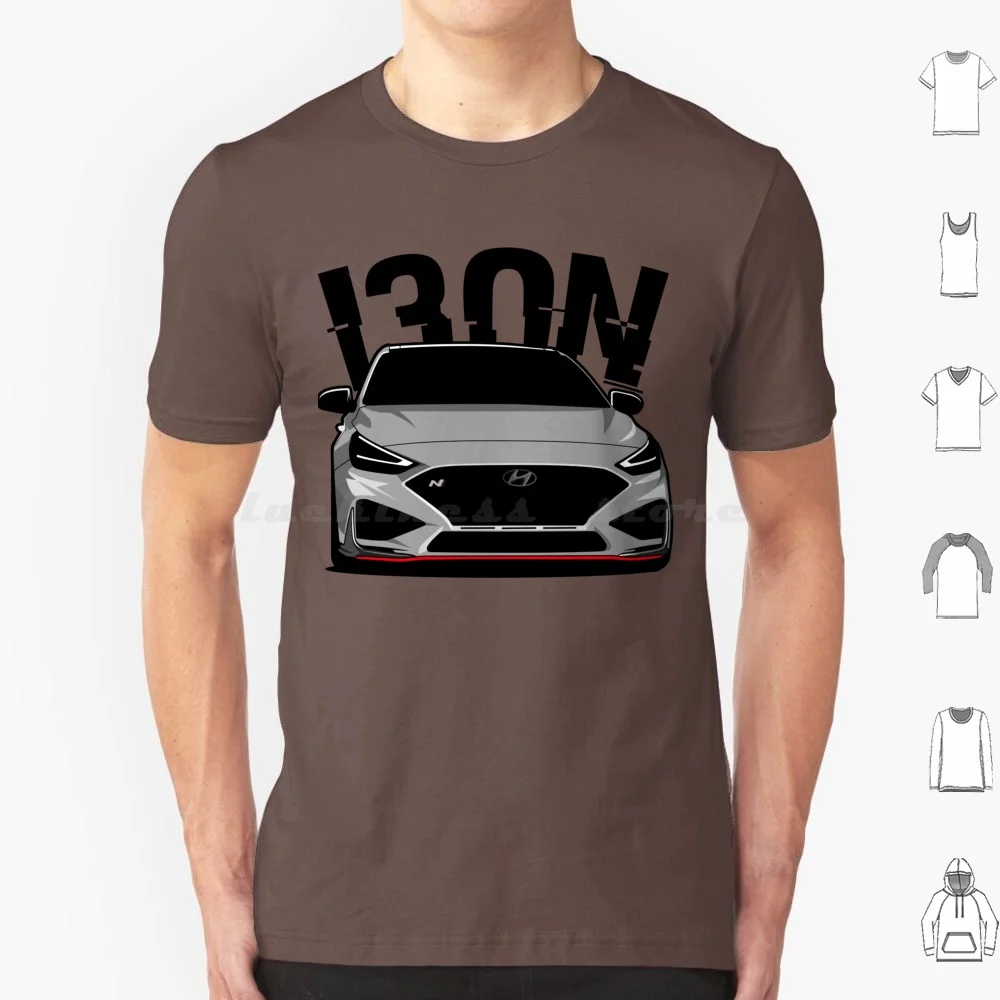 I30N Shadow Grey T Shirt 6Xl bawełniana fajna koszulka I30N I30 I20 Veloster Elantra N Line Hatchback Hot Hatch Turbo montment Track Car