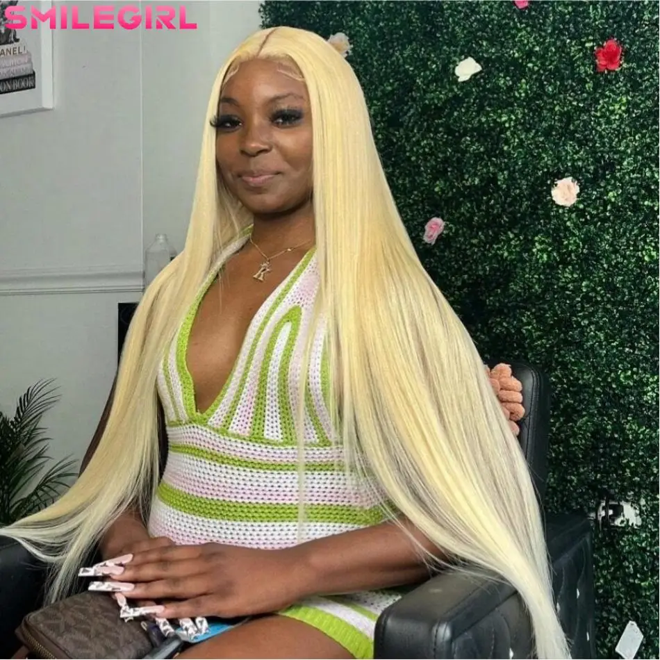 

613 Blonde Wig Human Hair Straight 13X6 Lace Front Wig Human Hair 210 Density 13X4 Hd Lace Frontal Wig 28 Inch Pre Plucked With Baby Hair For Black Women