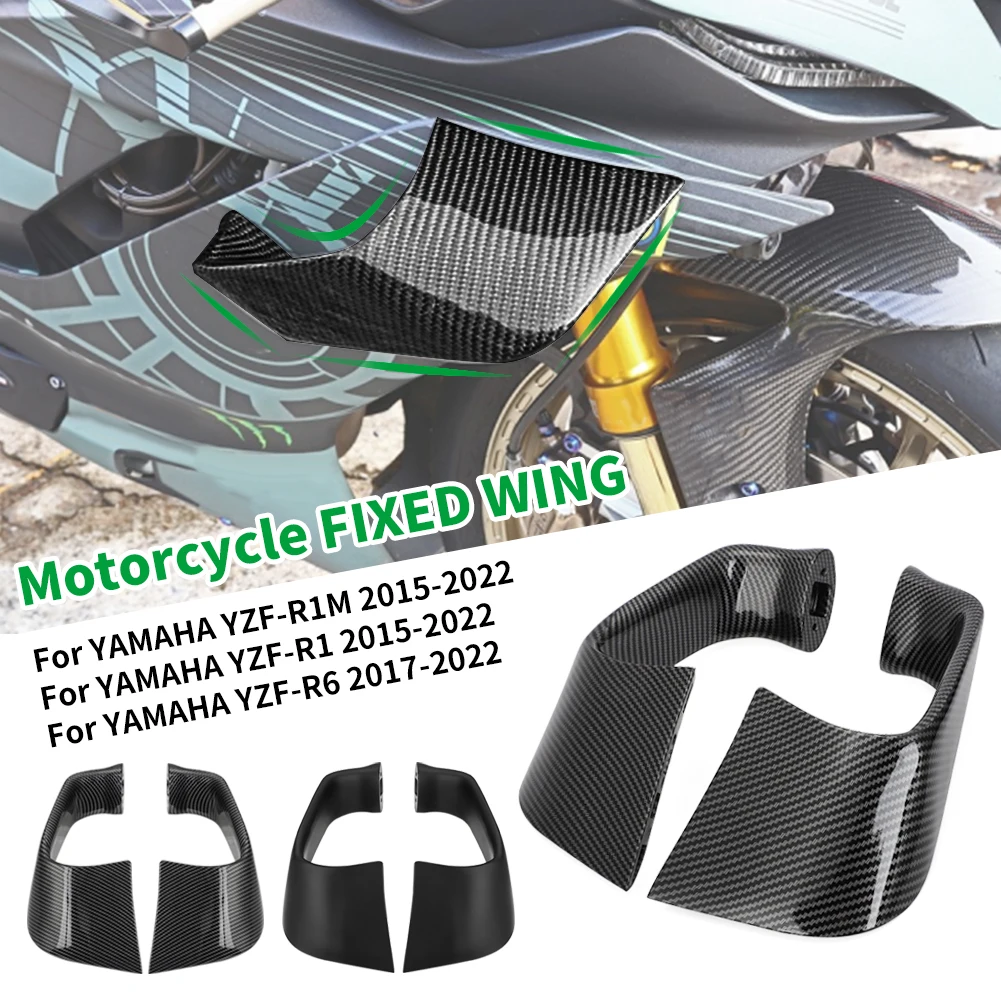 

for Yamaha YZF-R1 YZF-R1M 2015-2022 YZF-R6 2017 2018 2019 2020 2021 2022 Motorcycle Aerodynamic Winglets Windshield Fairing Wing