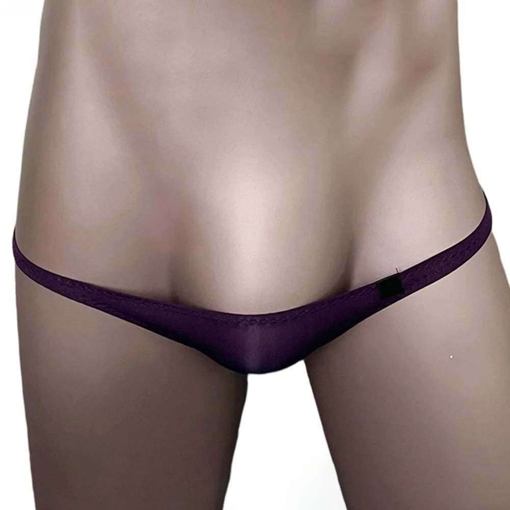 

Men Seamless Ice Silk Bikini Briefs Mesh Sheer Sexy Lingerie High Unisex Panties Elastic Low Waist Underwear Men's Underpants