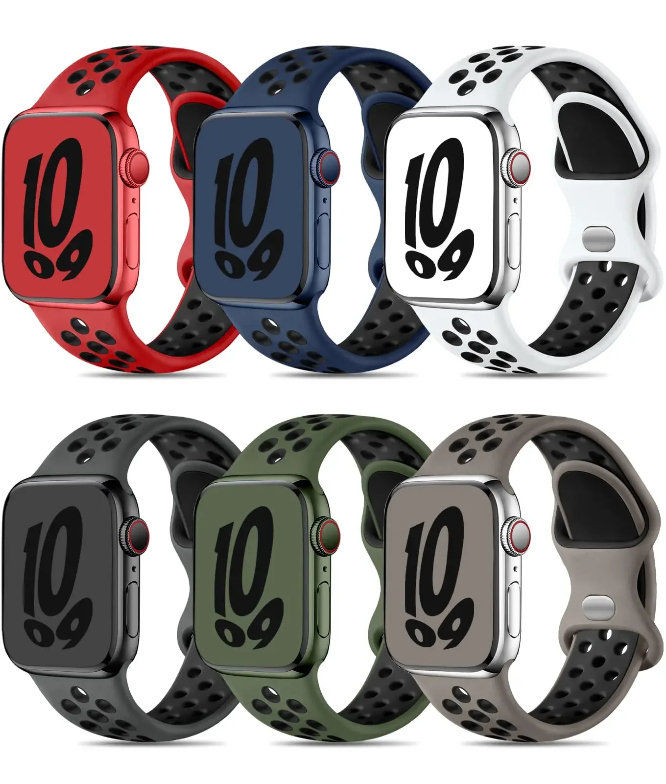 Silikonowe paski sportowe do Apple Watch Band 45mm 44mm Ultra2 49mm 38/40mm 41mm 42mm bransoletka iWatch serii 8 7 6 4 5 3 9 SE