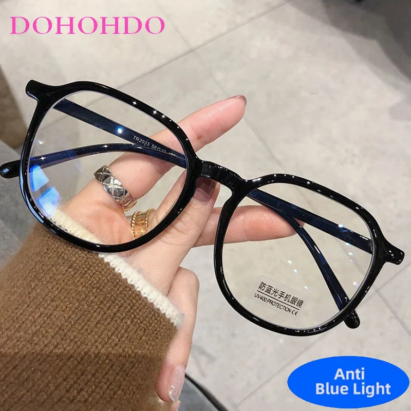 

Classic Fashion Big Round Frame Eyeglasses Men Women Brand Designer Optical Spectacle Anti Blue Light Computer Eyeglasses Очки