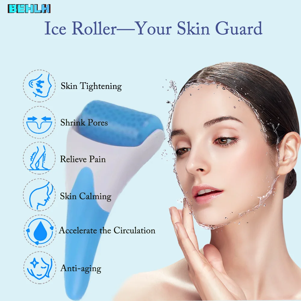 

Ice Roller Facial Massage Tool Stainless Steel Facial Massager Face & Eye Puffiness Relief Anti Wrinkle Anti-Aging Skin Care