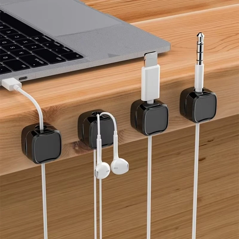 5/10 Stück Magnetische Kabelclips, Kabelhalter, glatt, verstellbar, Kabelmanagement unter dem Schreibtisch, Kabelorganisator, Kabelhalter – Detail 5