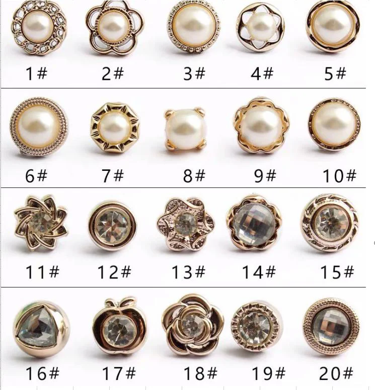 40 Pcs Anti-exposure Button Concealed Buckle Snap Buttons Pins For Clothes Boutonniere Lapel Alloy Fasteners Vintage Decorative