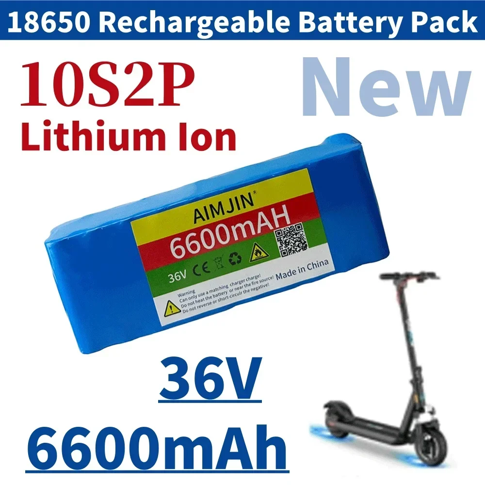 

10S2P 18650 36V 6.6Ah Rechargeable Battery Pack 6600mAh,Modified Bicycles,Electric Vehicle 42V Electric Bicycle Scooter Mot