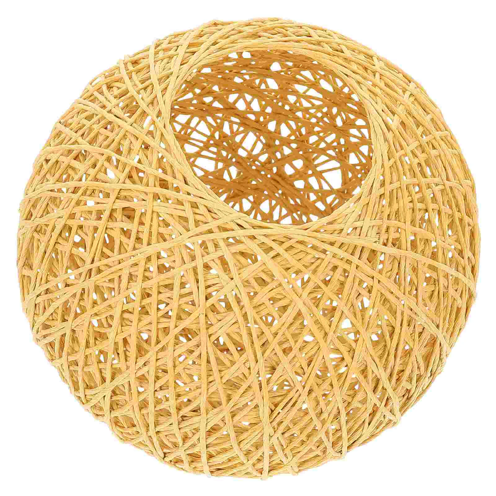 Takraw Lampshade Lantern Rattan Ball Pendant Light Ceiling Paper Indoor Creative Table Cover Chic