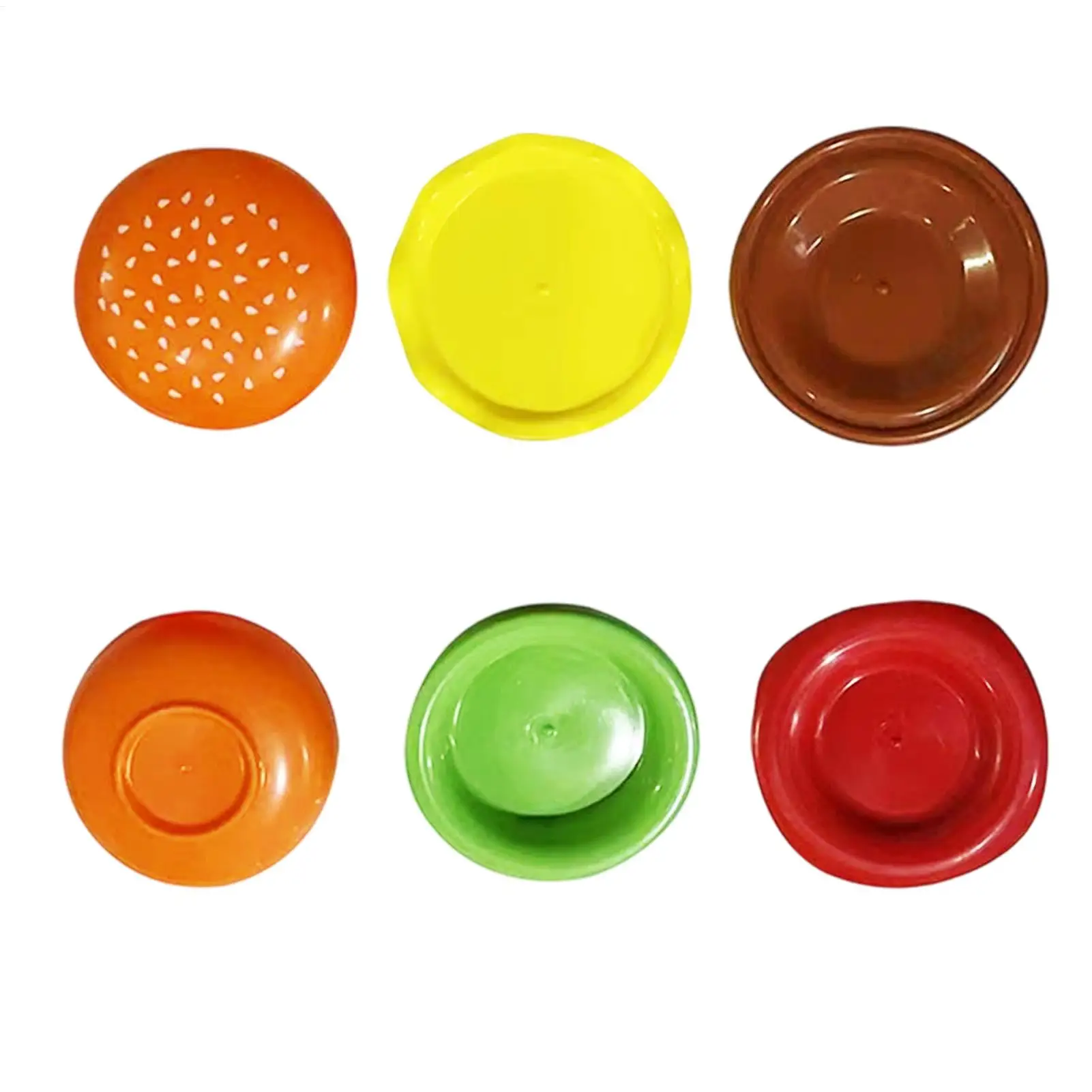 Soy Sauce Dish 6 Pieces Kitchen Seasoning Plate Stackable Burger Sauce Bowls Dishwasher Safe for Ketchup Sushi Snack BBQ Party