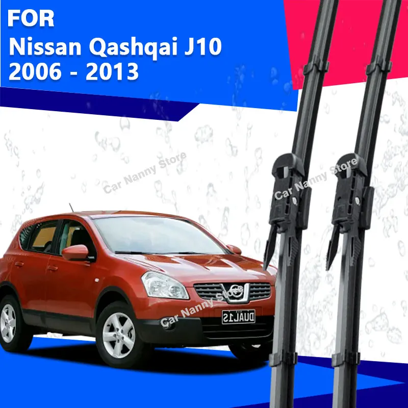 ใบปัดน้ำฝนหน้ารถยนต์สำหรับ Nissan Qashqai J10 2006 - 2013 ยางปัดน้ำฝนแบบนิ่ม 2007 2008 2009