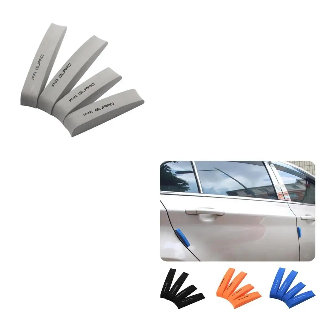 واقي حافة باب السيارة، شريط حماية مضاد للخدش والتصادم، 4 قطع