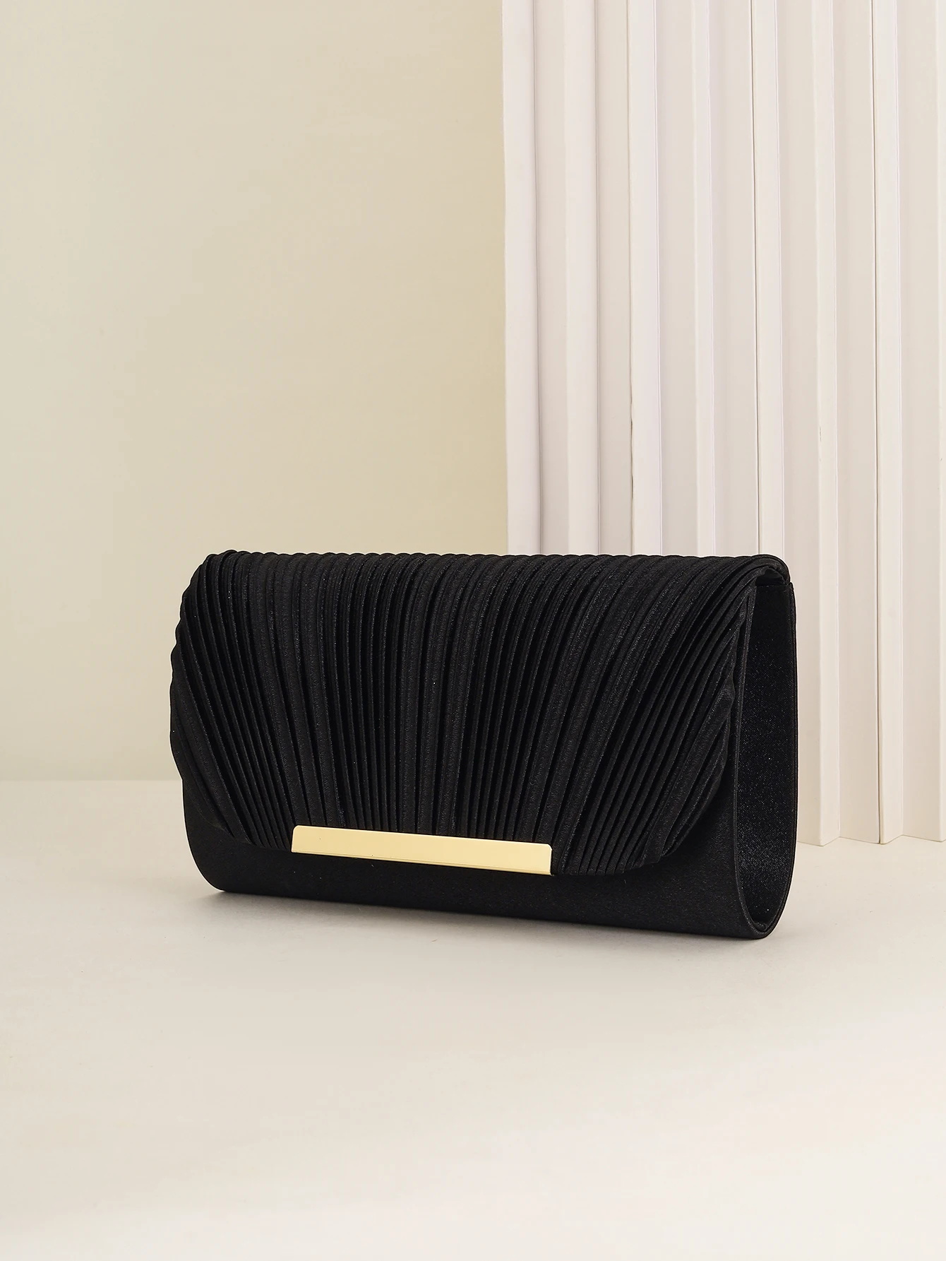 Damen-Abendtasche, Neue Kleine Quadratische Tasche mit Kette, Plissee-Design, Geeignet für Partys, Hochzeiten, Bälle, Bankette – Detail 12