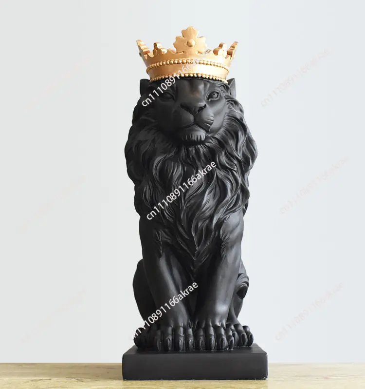 Nordic modern minimalist lion sculpture ornaments, animal artworks, home accessories, living room soft handicrafts