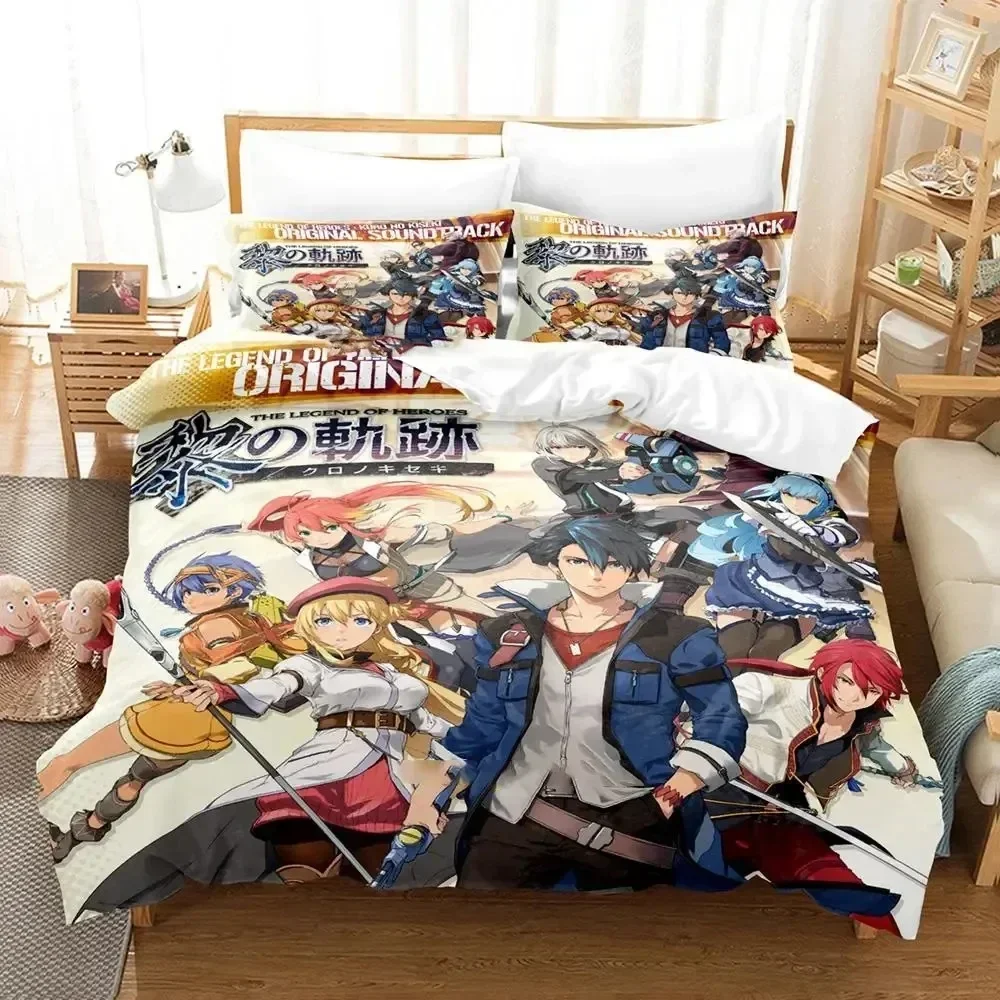 Anime The Legend Of Heroes Bedding Set 3D Printed Suitable for Bedroom Duvet Cover Set With Pillowcases Kids Home Textile