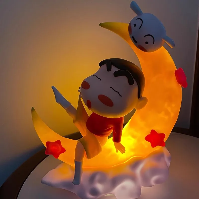 

30-сантиметровая фигурка Шин-чана в красной пижаме, светящаяся в темноте, большая виниловая модель, аниме-игрушка, модный подарок на день рождения