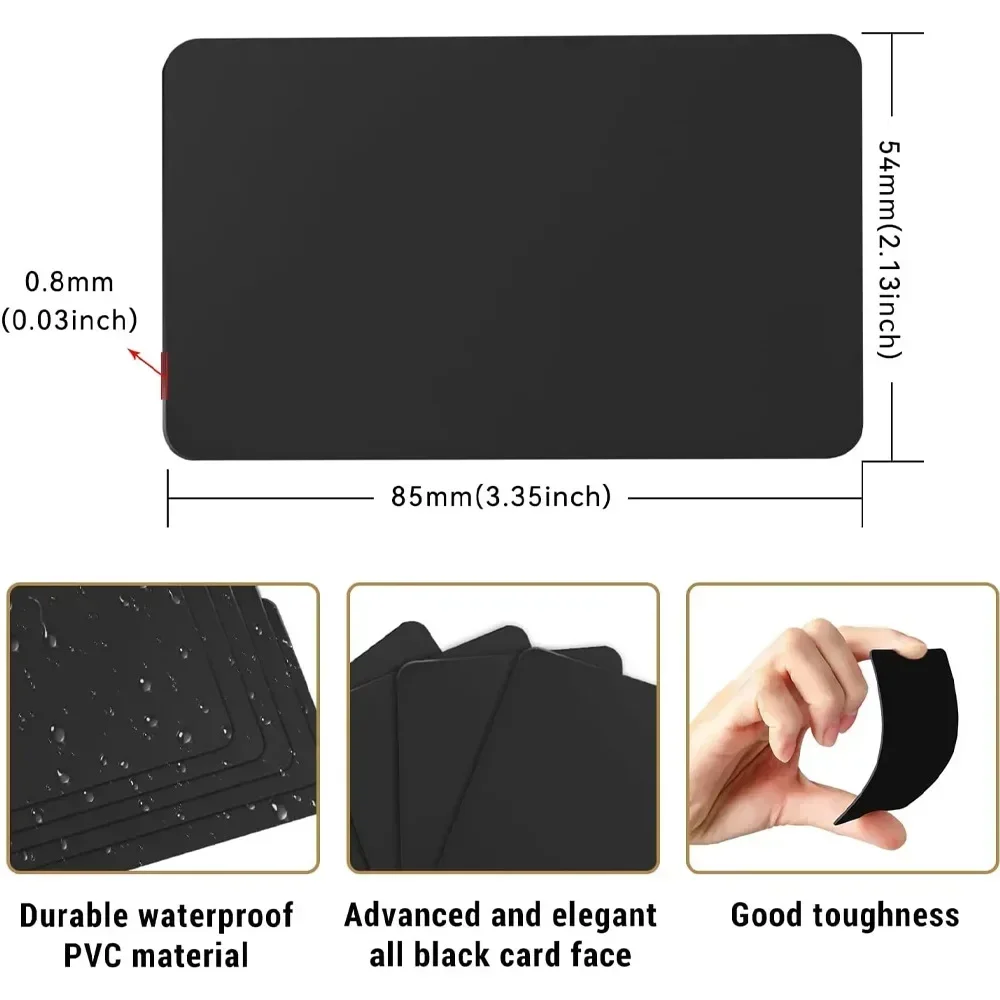5-10PCS NFC215 Black Cards Rewritable NFC Ntag215 PVC Cards Blank Easy Convenient Programmable NFC Business Card Chip 504Bytes
