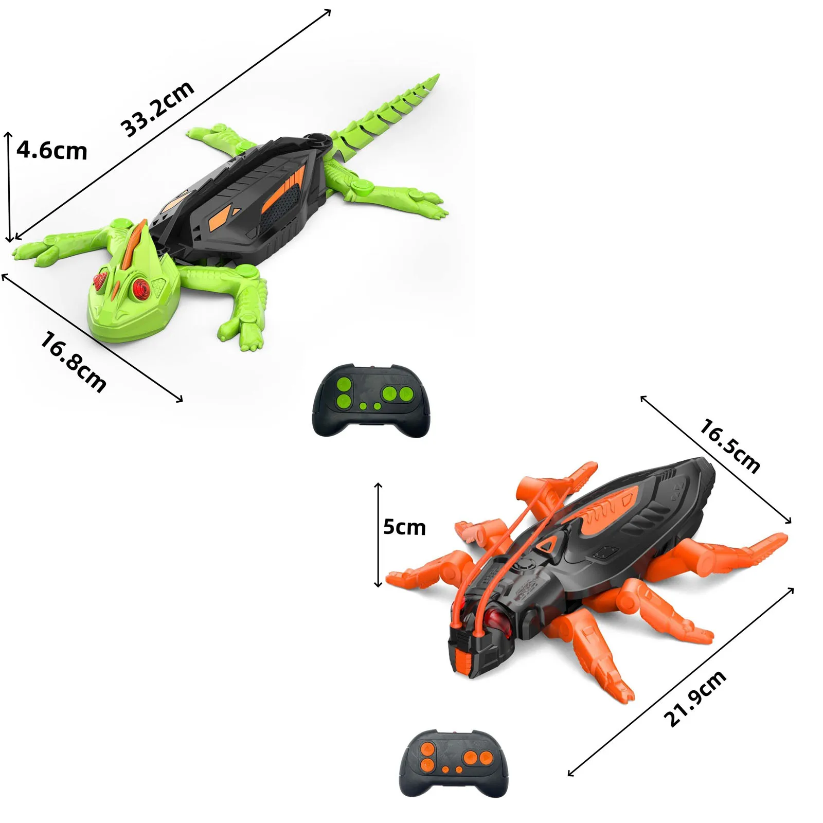 Gecko Radiocommandé Grimpeur Lézard Robot - Escalade Murs Et Plafonds Avec Yeux LED - Cadeau Enfant