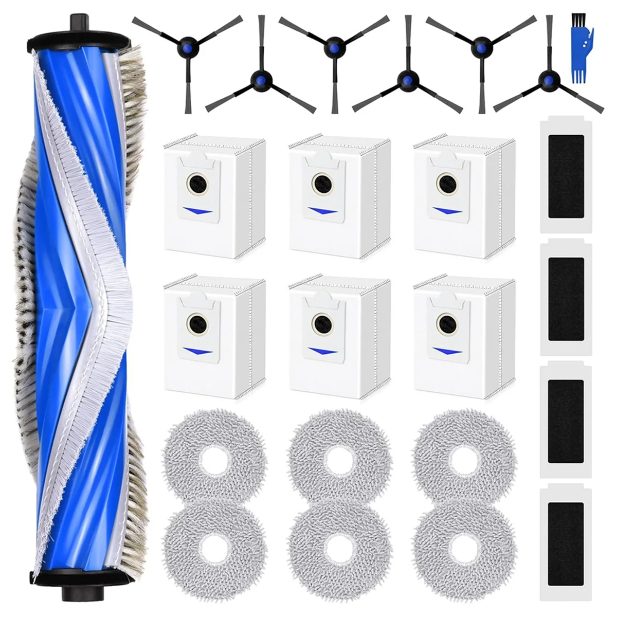 

For ECOVACS DEEBOT T30S Robot Vacuum Cleaner Main Side Brush Hepa Filter Mop Cloth Dust Bags Replacement Parts