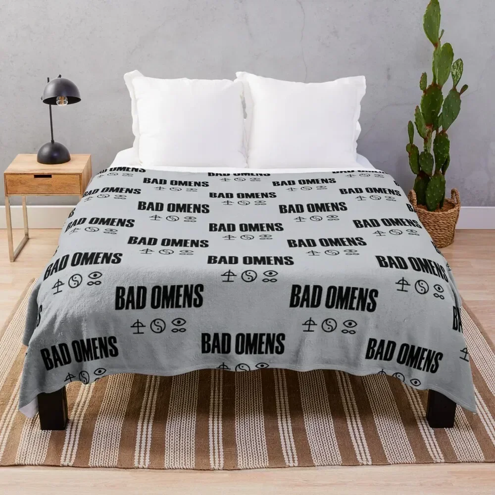 BAD OMENS Throw Blanket Soft Bedroom Blanket for Night Sleeping