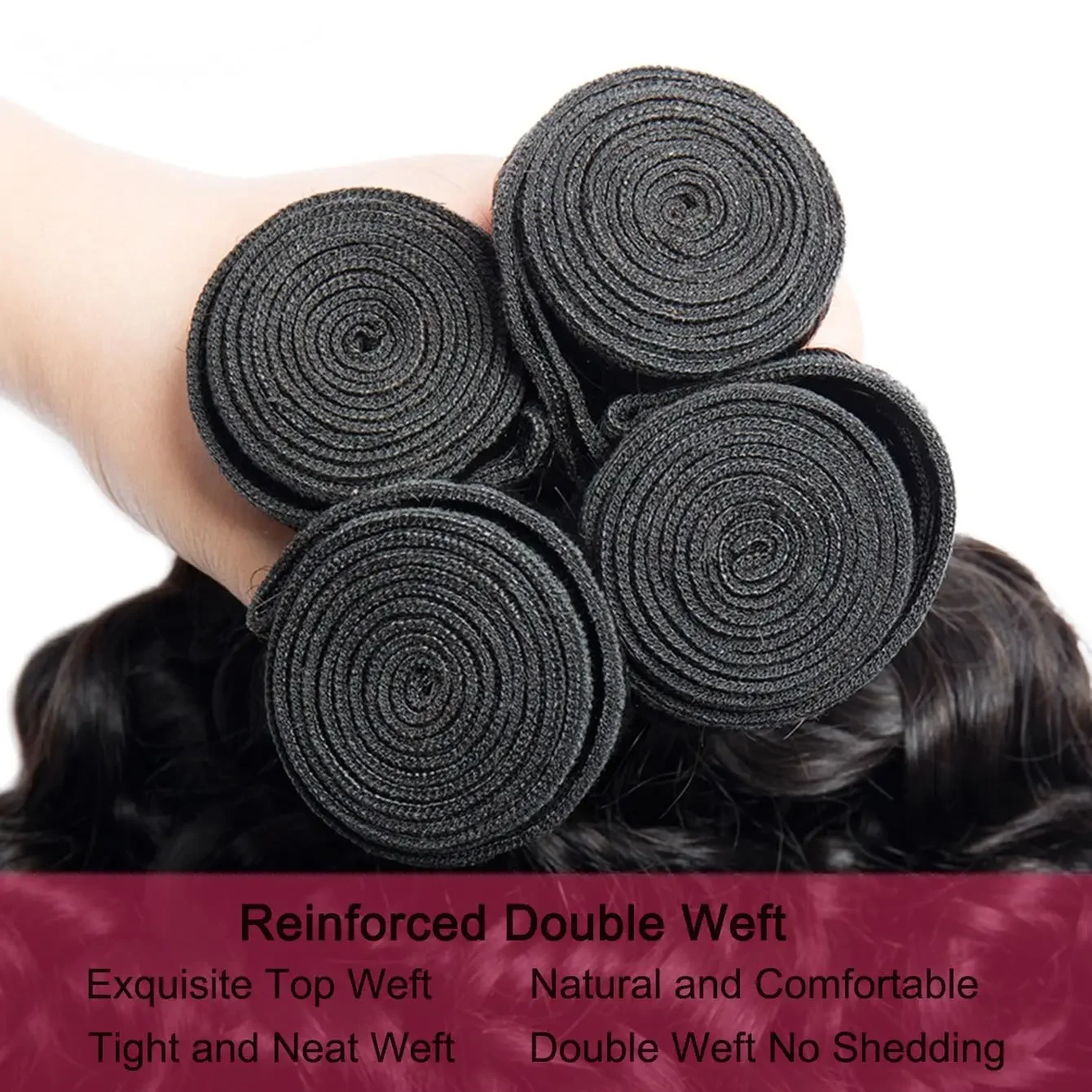 36 Inch Curly 12A Loose Deep Wave 100% Raw Human Hair Bundles 1/3/4 Bundles Double Weft Weavy Virgin Brazilian Hair