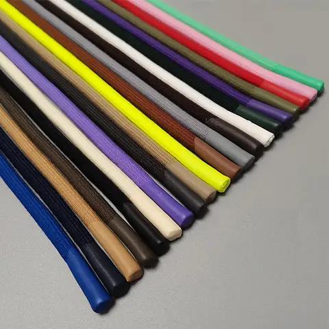 140cm Colored Sports Pants Waistband Drip Glue Head 7mm Thick Solid Round Rope Hoodie Casual Pants with Replacement Drawstring