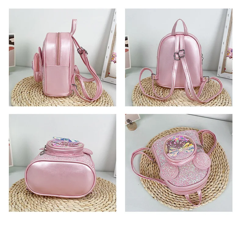 Novas crianças dos desenhos animados saco menina moda tendência lantejoulas arco orelhas bonito mochila do jardim de infância das crianças mochila bg130