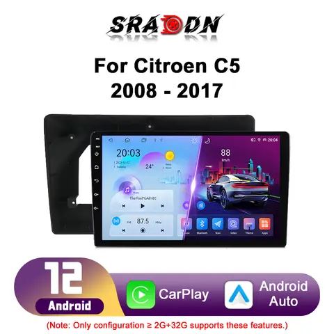 시트로엥 C5 2008 2009 2010 2011 2012 2013 2014 2015 2016 2017 안드로이드 카 라디오 자동차 멀티미디어 비디오 플레이어 GPS 내비게이션 Carplay 터치 스크린 자동 스테레오