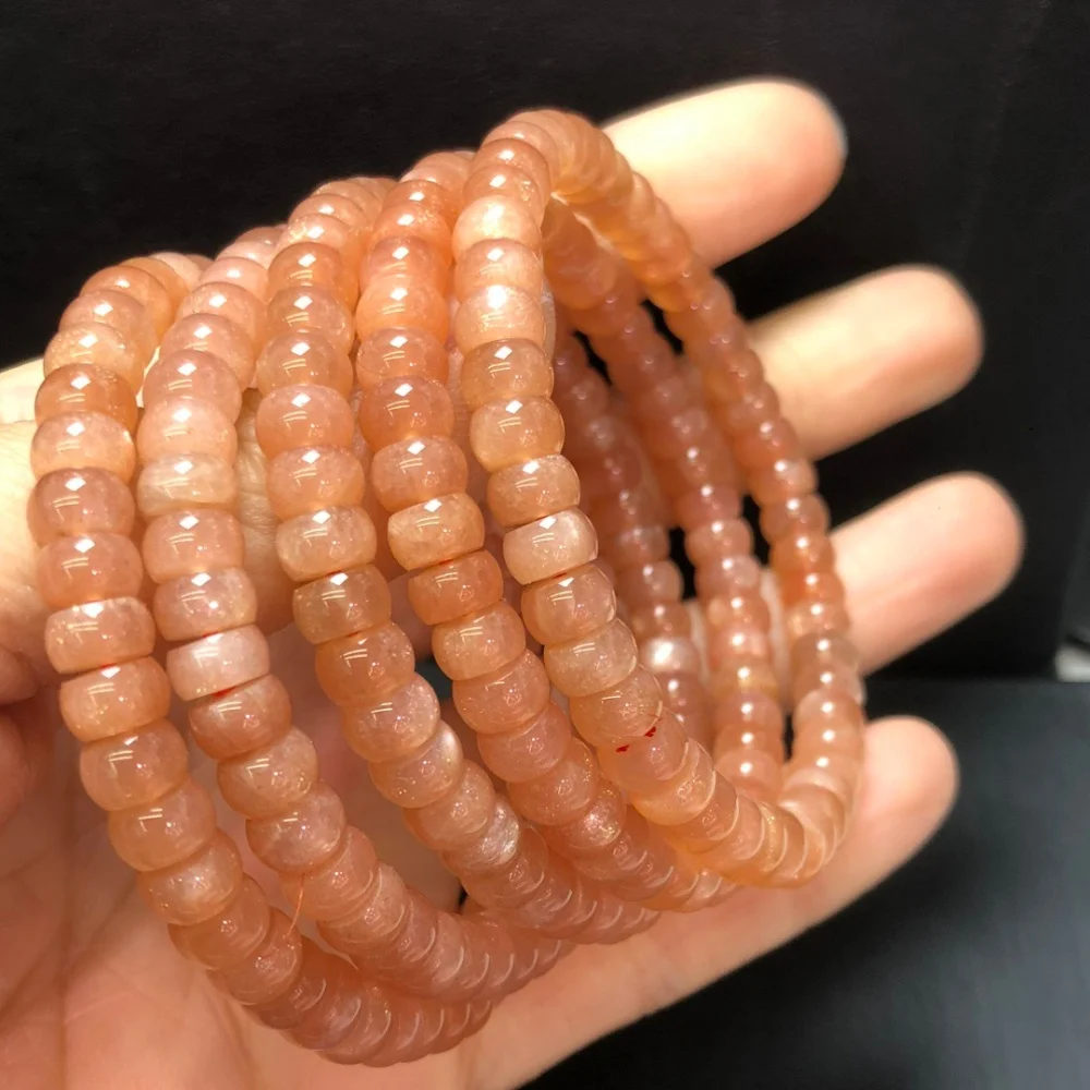 

Natural Golden Sunstone Bead Bracelet Personalized Men Women Holiday Christmas Gift 1PCS 6mm